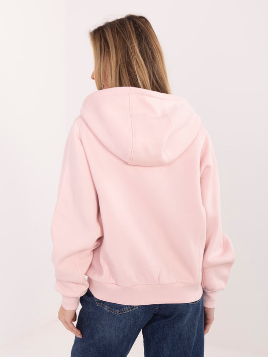 SUBLEVEL Pastelowa różowa rozpinana bluza z haftem
