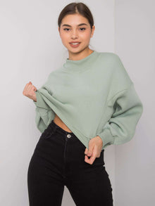 Pistacjowa bluza damska basic