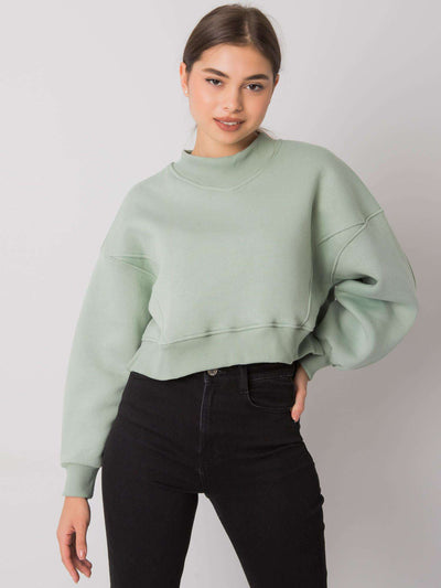 Pistacjowa bluza damska basic