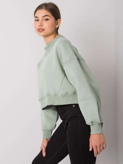 Pistacjowa bluza damska basic