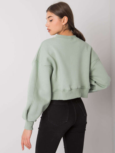 Pistacjowa bluza damska basic
