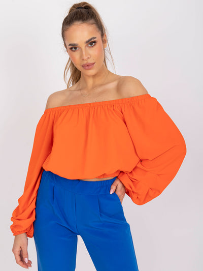 Pomarańczowa bluzka damska hiszpanka