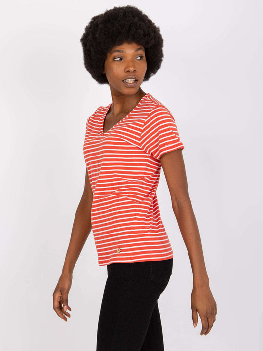 STITCH & SOUL Pomarańczowy t-shirt damski