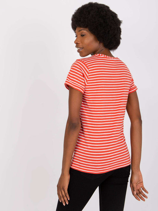 STITCH & SOUL Pomarańczowy t-shirt damski