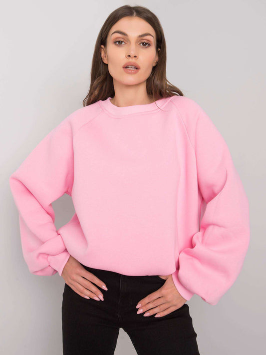 RUE PARIS Różowa gładka bluza