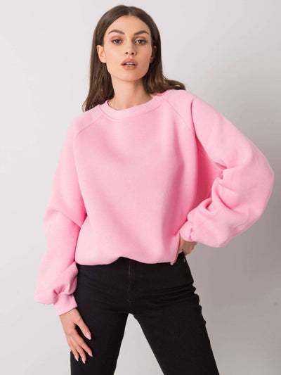 RUE PARIS Różowa gładka bluza