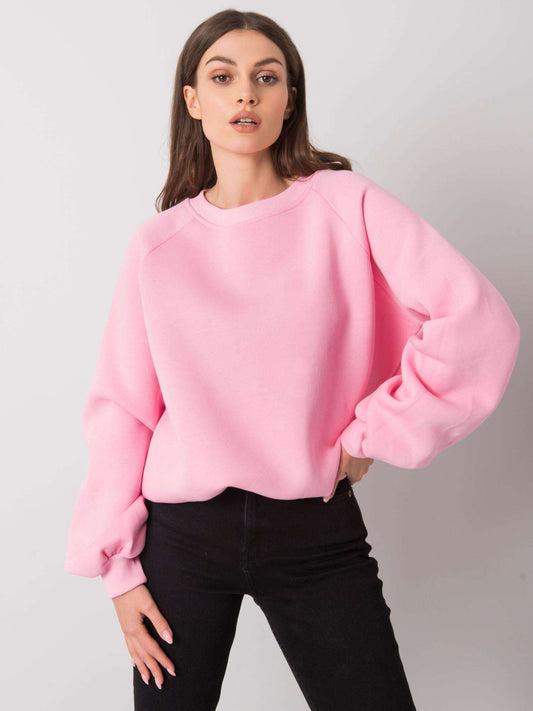 RUE PARIS Różowa gładka bluza