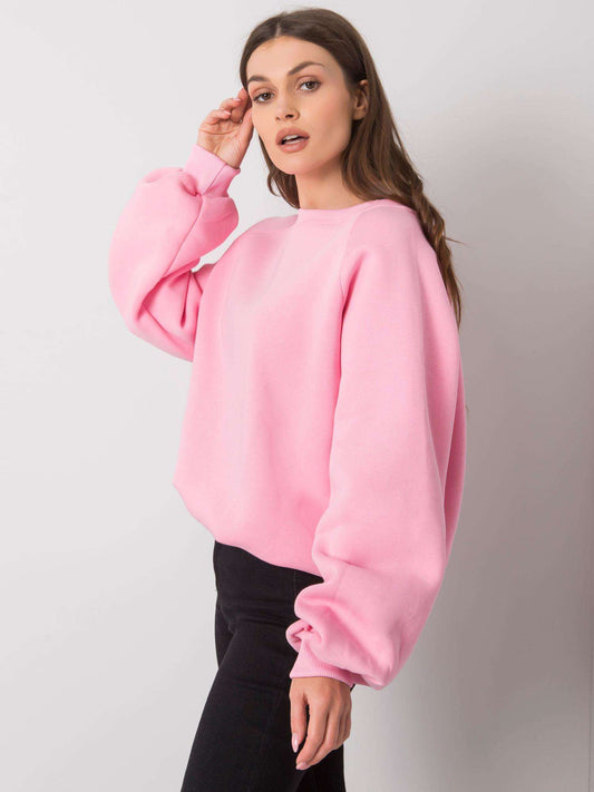 RUE PARIS Różowa gładka bluza