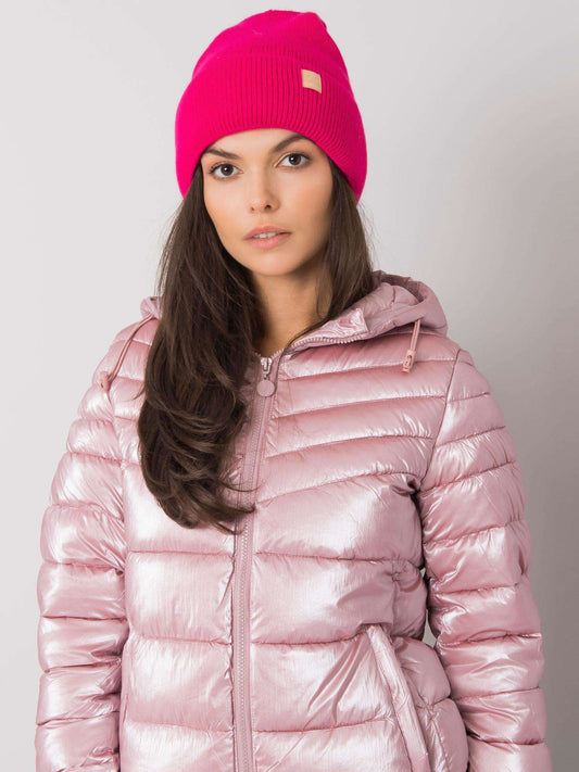 Różowa damska czapka beanie