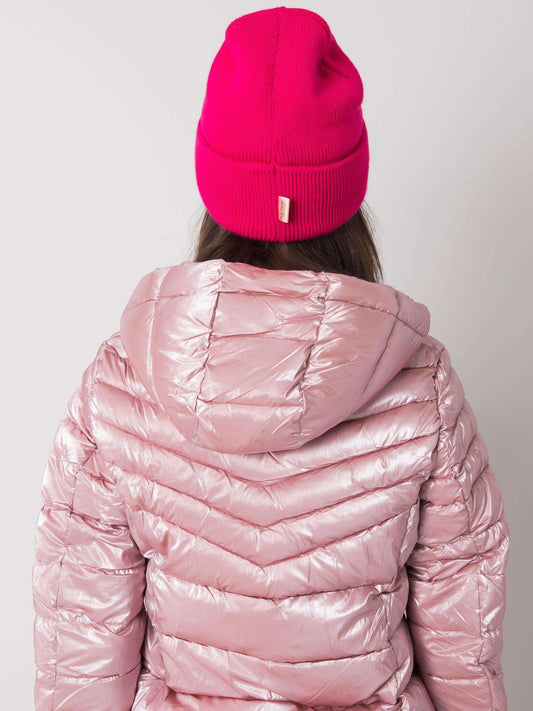 Różowa damska czapka beanie