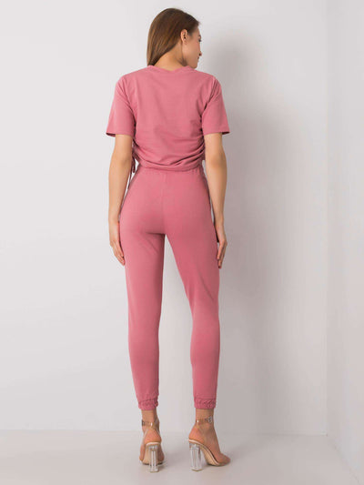 RUE PARIS Różowy komplet damski
