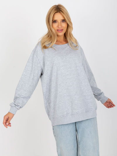 Szara bluza damska basic bez kaptura