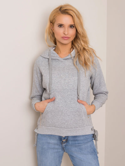 Bluza kangurka z kapturem szara