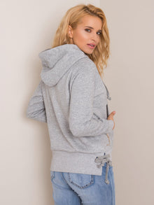 Bluza kangurka z kapturem szara