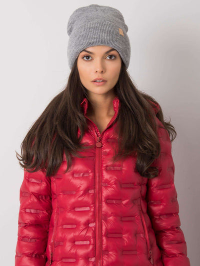 Szara damska czapka beanie