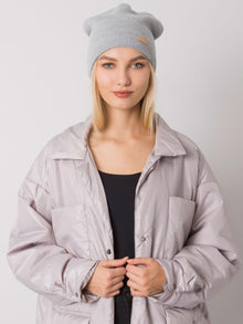 RUE PARIS Szara czapka beanie damska