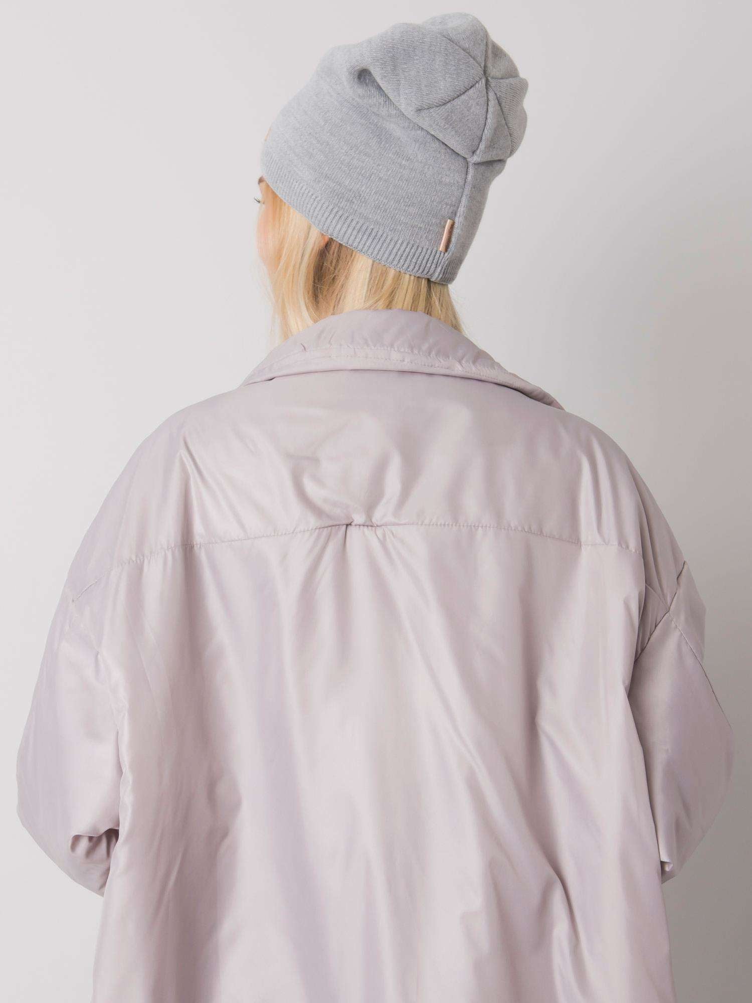 RUE PARIS Szara czapka beanie damska