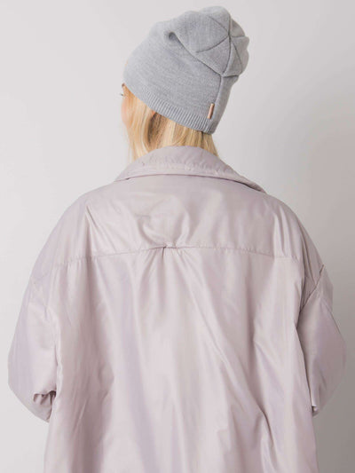 RUE PARIS Szara czapka beanie damska