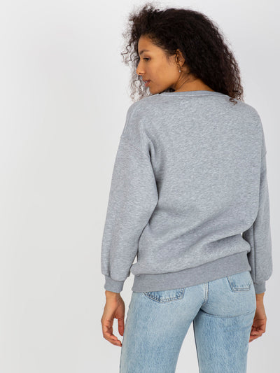Szara dresowa bluza bez kaptura oversize