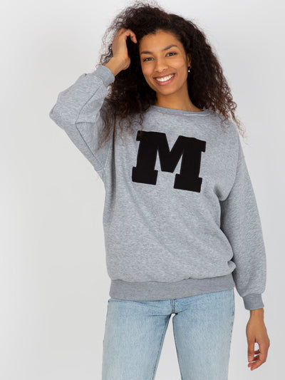 Szara dresowa bluza bez kaptura oversize