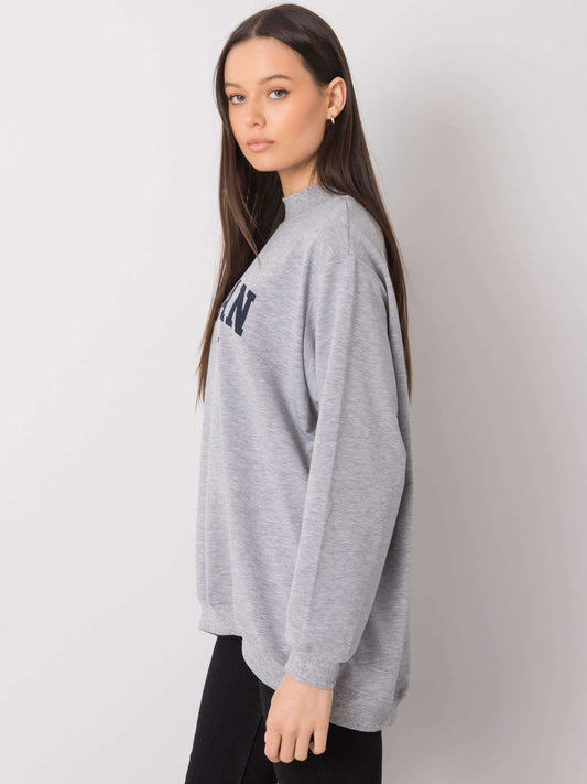 RUE PARIS Szara bawełniana bluza damska