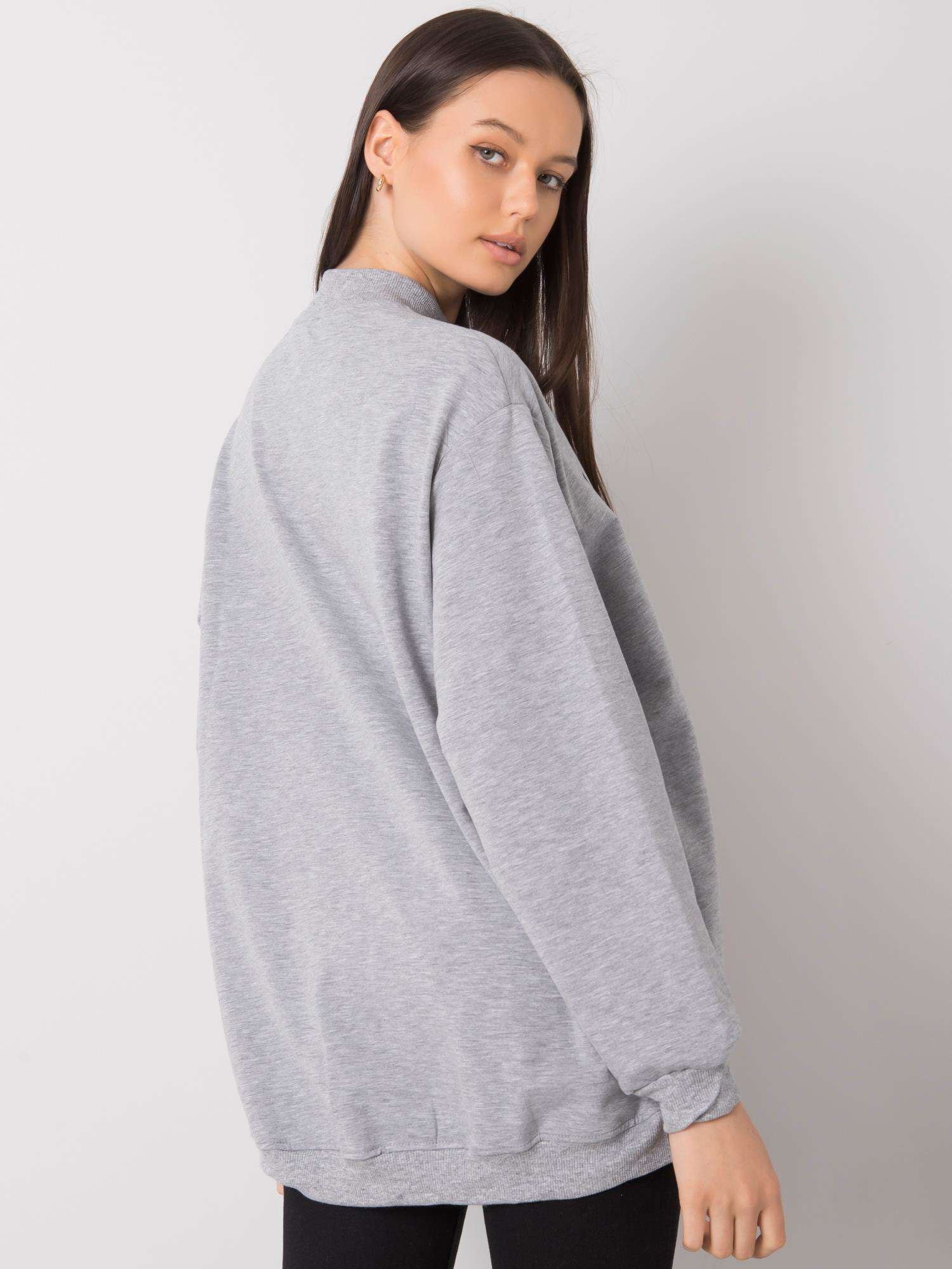 RUE PARIS Szara bawełniana bluza damska