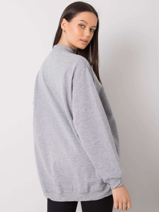RUE PARIS Szara bawełniana bluza damska