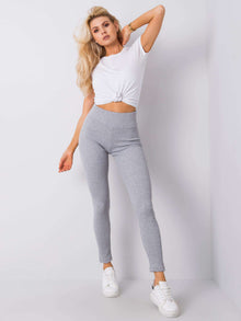 Szare legginsy basic w prążek