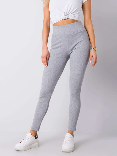 Szare legginsy basic w prążek
