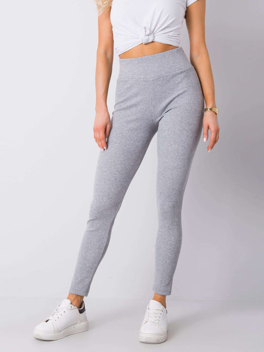 Szare legginsy basic w prążek