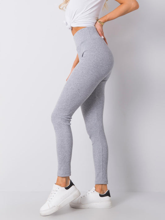 Szare legginsy basic w prążek