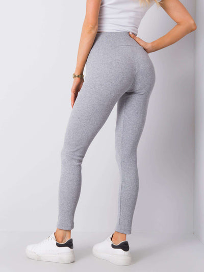 Szare legginsy basic w prążek