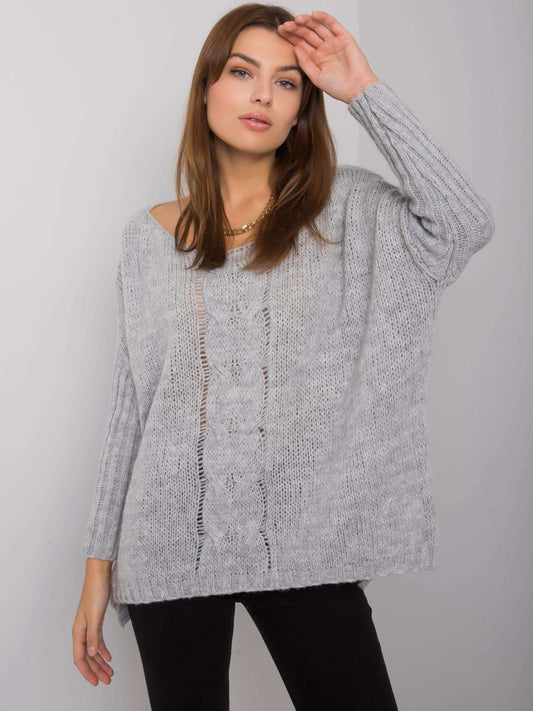 OCH BELLA Szary sweter oversize