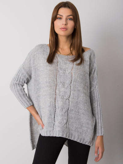 OCH BELLA Szary sweter oversize
