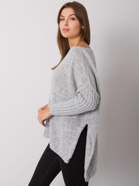 OCH BELLA Szary sweter oversize