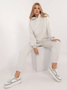 Szary damski komplet basic o kroju oversize