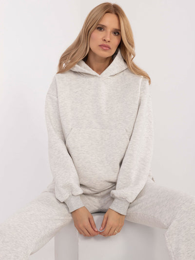 Szary damski komplet basic o kroju oversize