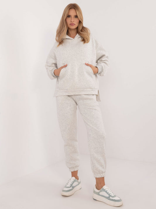 Szary damski komplet basic o kroju oversize