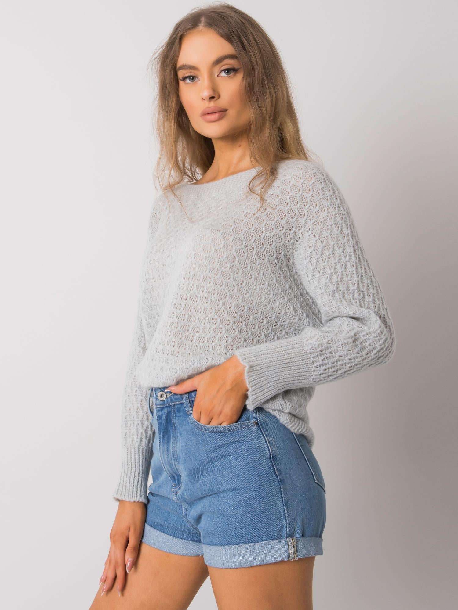 OCH BELLA Szary luźny sweter