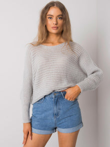 OCH BELLA Szary dzianinowy sweter