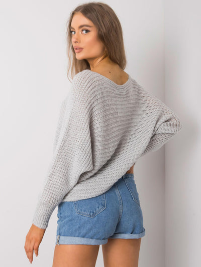 OCH BELLA Szary dzianinowy sweter