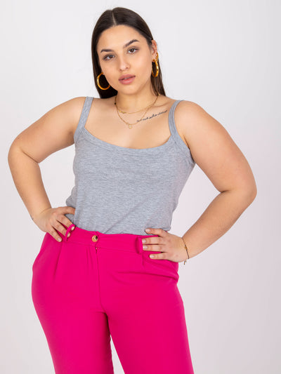 Szary top plus size biasic