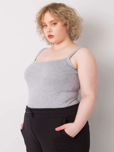 Szary top plus size biasic