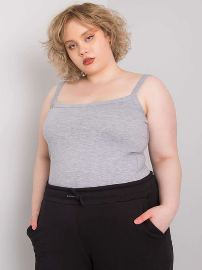 Szary top plus size biasic