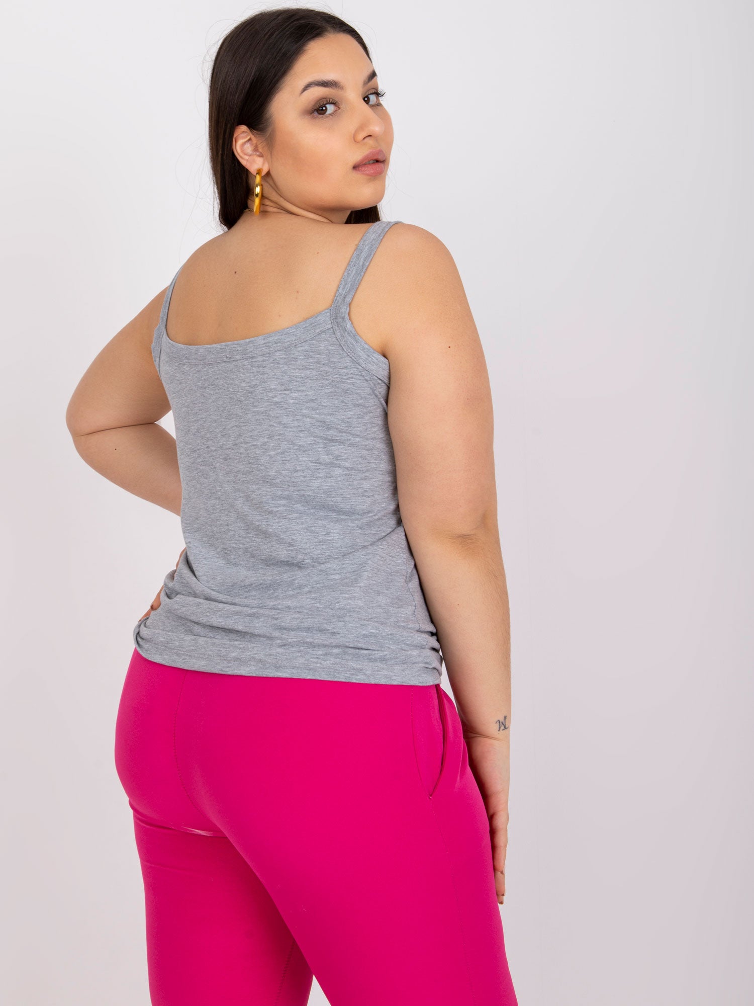 Szary top plus size biasic