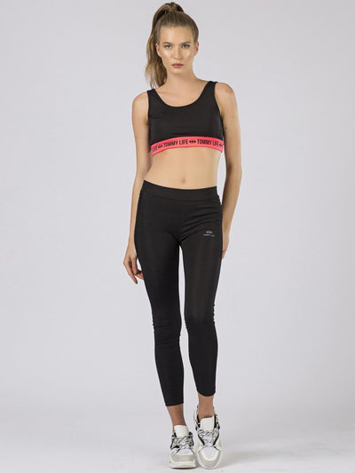 Damski top sportowy TOMMY LIFE czarny