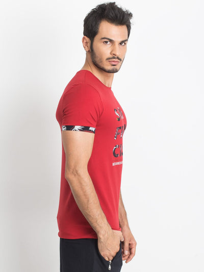 Czerwony męski t-shirt TOMMY LIFE