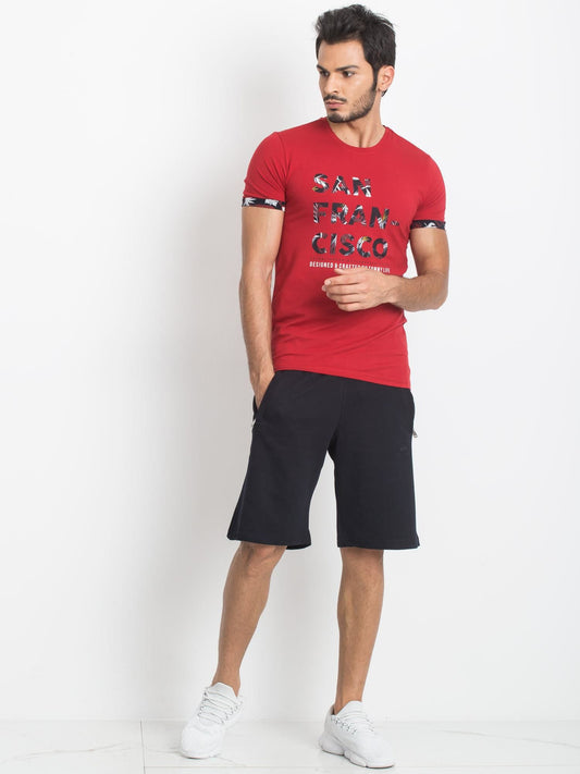 Czerwony męski t-shirt TOMMY LIFE