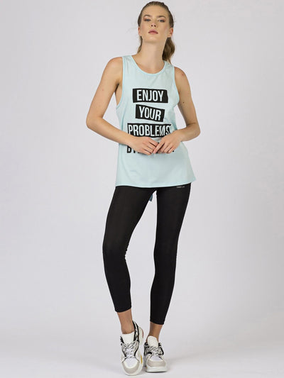 Sportowy jasnoniebieski top TOMMY LIFE