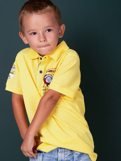 Żółta koszulka polo dla chłopca TOMMY LIFE